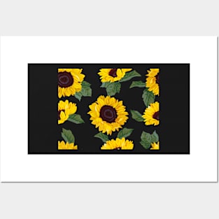 Happy Sunflowers Posters and Art